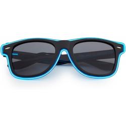 NEON zonnebril  zwart | neon blauw